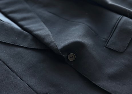 lanvin peaked black  lapel set up suit