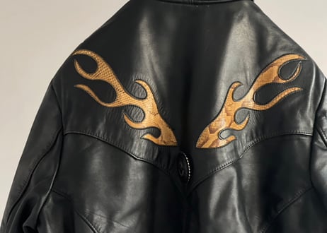80's leather blouson made in USA