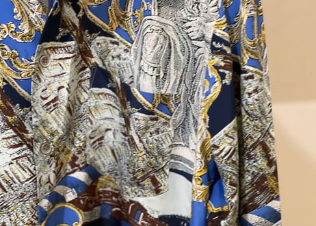 90s total pattern polyester shirt