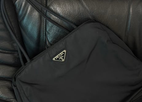 prada nylon logo bag