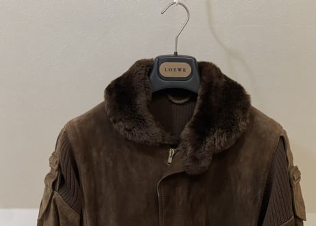 80s loewe leather coat
