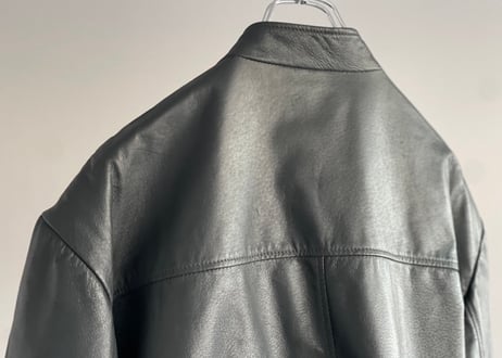 90's zip up leather blouson