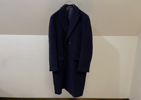 80-90s cashmere wool double long coat #4