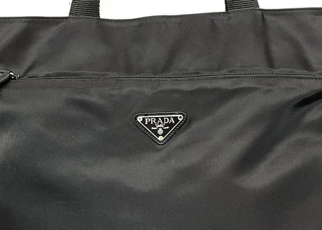 prada nylon tote bag black