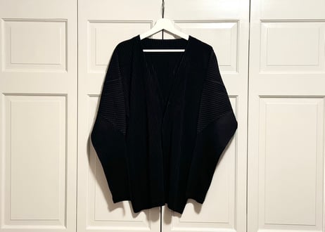homme plisse issey miyake no collar jacket