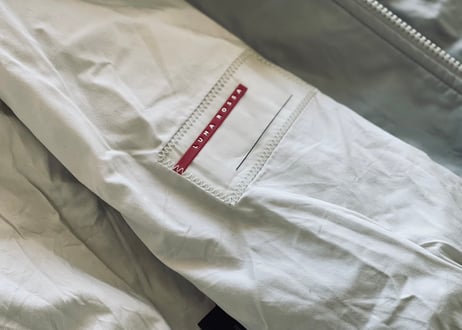 prada over size logo jacket