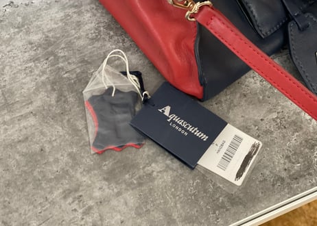 aquascutum made in england leather bag