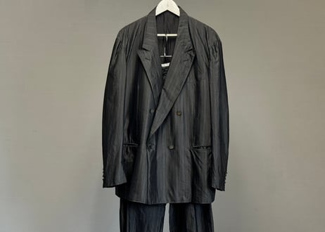 80s yves saint laurent silk double set up suit