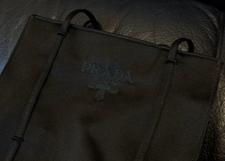 prada mini logo gag