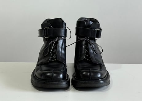 90-00s prada leather boots #d