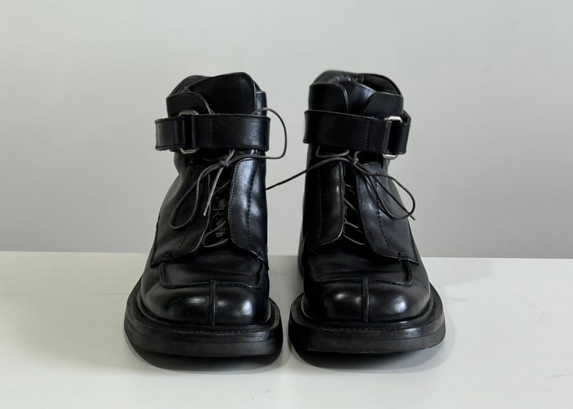 90-00s prada leather boots #d | weekend tokyo