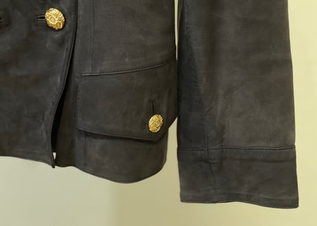 80s loewe leather double jacket