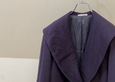 90s pure cashmere double purple coat