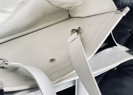 maison margiela python leather bag