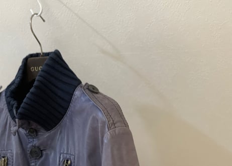 gucci leather jacket purple