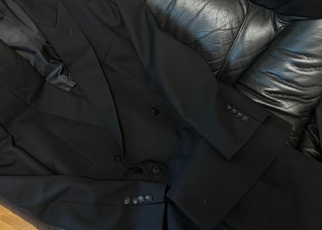 saint laurent double black setup suit