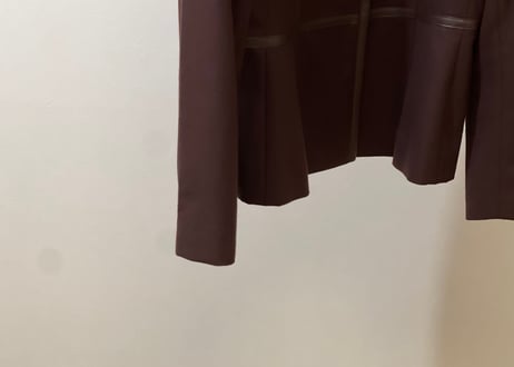 lanvin leather line set up suit