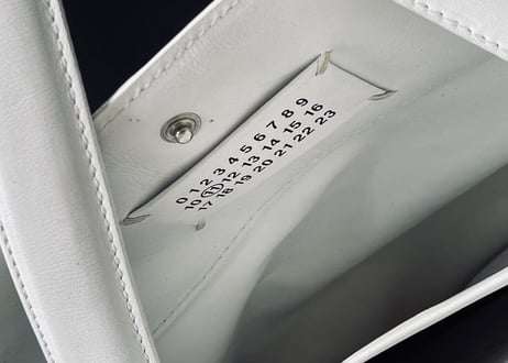 maison margiela python leather bag
