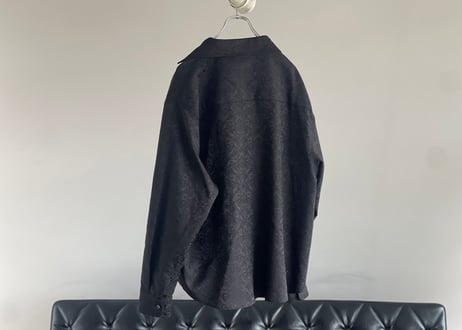 90s jacquard over size shirt