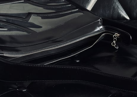 salvatore ferragamo clear leather bag