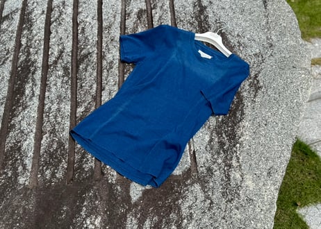 maison margiela fade navy blue tops