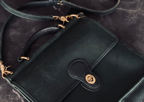 old coach green shoulder bag