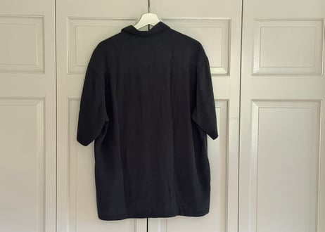 90s silk open collar shirt
