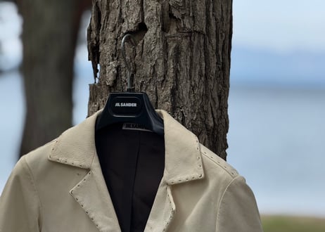 90-00s jilsander leather short jacket
