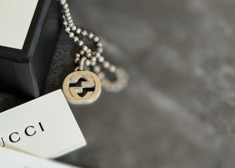 gucci interlocking G silver necklace