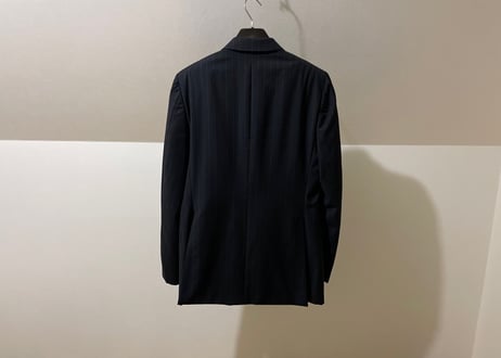 gucci set up suit navy stripe