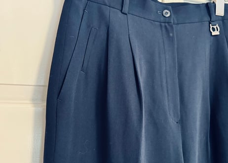 90s dior silver "CD" logo trousers