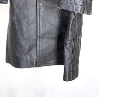robe de chambre comme des garcons leather coat