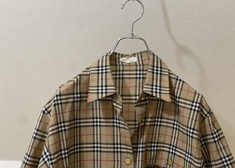 burrberry over size chetck shirt