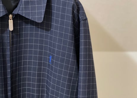 yves saint laurent blouson dark navy check