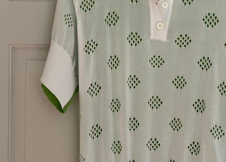 mm6 maison margiela layered polo shirt