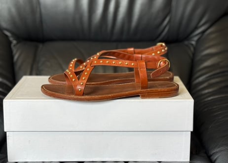celine leather sandals