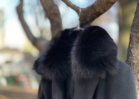 made in Italy angola fox fur coat