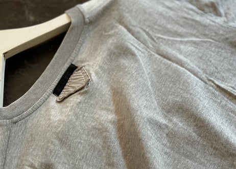 prada triangle rogo tops gray