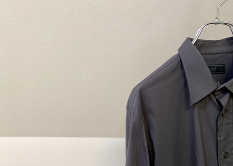 prada pocket shirt gray