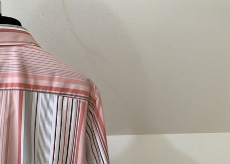 salvatore ferragamo stripe shirt red×gray