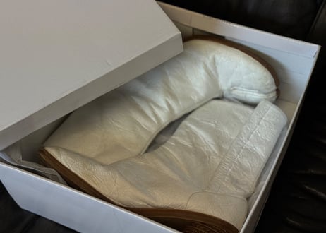 maison margiela "penki" tabi heel boots 42