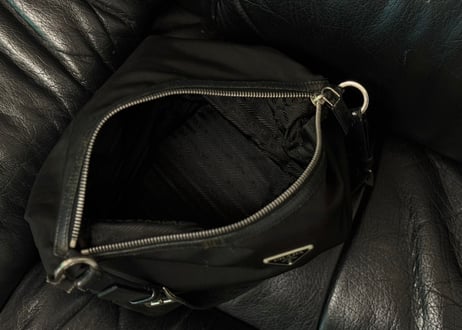 prada nylon logo bag