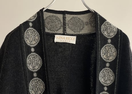 80s nina ricci knit long coat