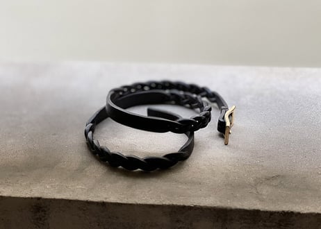 yves saint laurent rive gauche leather bracelet