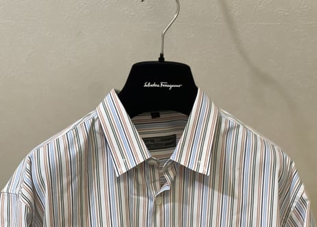 salvatore ferragamo multi stripe shirt