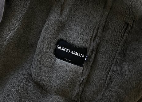 giorgio armani leather coat