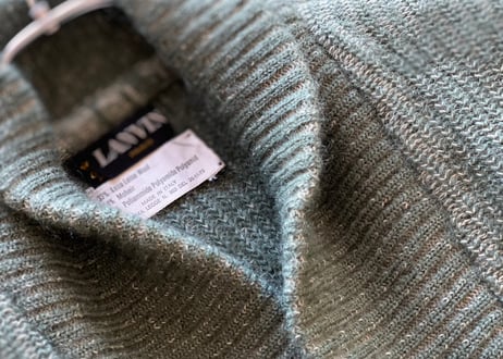 70s lanvin mohair shawl collar cardigan