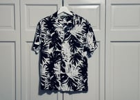 90s silk open collar shirt