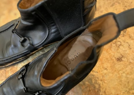 gucci side gore bit leather boots