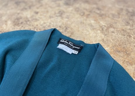 salvatore ferragamo long cardigan green